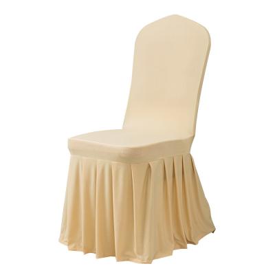 China Wholesale Elastic Cloth Full Cover Spandex Strong Stretchable Skirt Chair Covers for sale