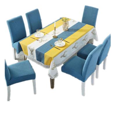 China Classic Stripe Table Cloth Polyester Table Cover Chair Cover Retail Home Wholesale for sale