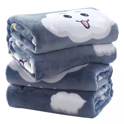 China Soft Cute Style Girls Sofa Kids Blanket Office Blanket Anti-bacteria Microfiber Flannel Blanket Customized for sale