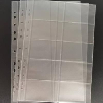 China Transparent PP Color 10 Grid Orange Peel Card Page 11 Holes 5 Grids 2 Columns 10 Pockets for sale