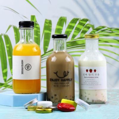 China Ring Neck Bottle 500ml Kombucha Juice Glass Bottles With Beverage Sauce Glass Twist 8oz 12oz 16oz Off Caps for sale