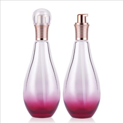 China 2021 60ml 150ml pharmaceutical cosmetic packaging round lotion glass bottle with lotion pump for sale