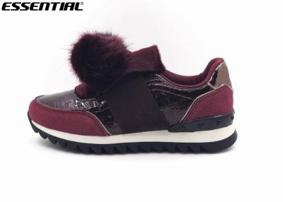 China Winter Burgundy Color Ladies Casual Shoes Big Teeth Outsole Modern Style for sale