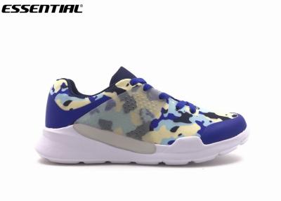 China Cushioned Sports Running Shoes Womens Training Sneakers Camo Printed Oxford Upper for sale