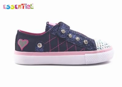 China Shiny Children'S Casual Shoes , Youth Girl Shoes Soft Oxford Glitter Finish Fabric for sale