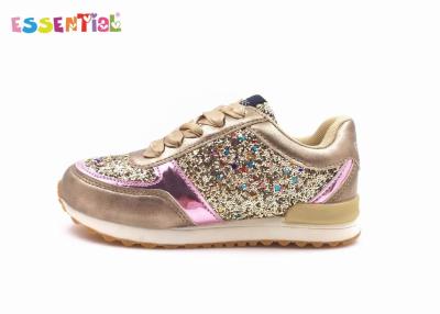 China School Youth Casual Shoes For Kids Girls , Kids Wear Shoes PU Satin Lace Up for sale