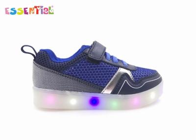 China Boys Light Up Trainers Bungee Laces And Buckle Strap Translucent Outsole for sale