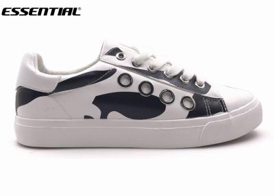 China Vulcanized Clean Ladies Canvas Sneakers / Casual Canvas Shoes PU Material for sale