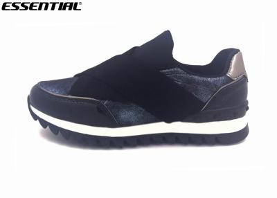 China Customized Brand Ladies Walking Shoes / Sneakers Casual Womens With Stitched Front Trim for sale