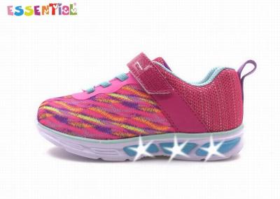 China Comfortable Light Up Running Shoes Adjustable Side Hook And Loop Closure for sale