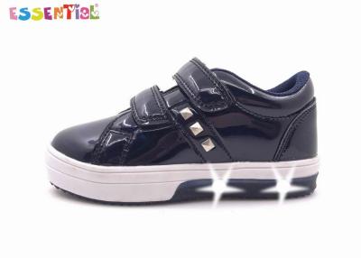 China Classic Girls LED Light Up Shoes Patent TPU Upper Buckle Straps Style for sale