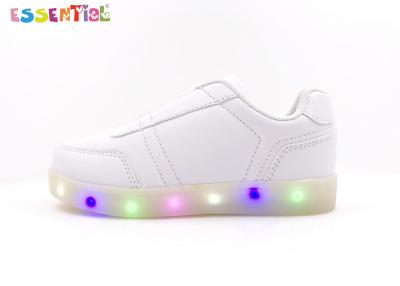 China USB Rechargeable LED Light Sneakers Slip On Elastic Laces Style Synthetic Upper for sale