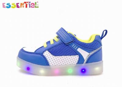 China Sintético de Outsole de las zapatillas de deporte de la luz de los niños LED y parte superior translúcidos de la malla en venta