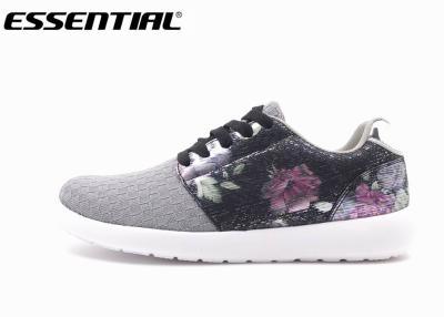 China Solid Neutral Running Shoes Womens X Lace - Up Look Knit Fabric And Synthetic Upper for sale