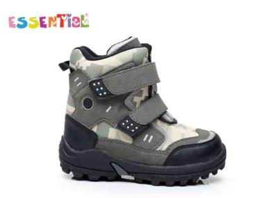 China Black Army Camo Boys Winter Snow Boots PU And Nylon Upper TPR Outsole for sale