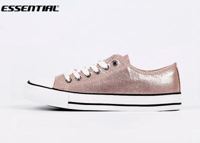 Cina Le scarpe di tela casuali delle donne classiche della città universitaria Plat l'unità di elaborazione metallizzata allacciano Outsole di gomma in vendita