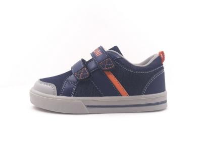 Chine Taille synthétique 22-35 d'empeigne de chaussures de sport de sport de toile de chaussures de sport oranges de garçons de marine à vendre