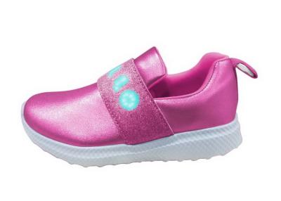 China USB Rechargable Girls  Pink Light Up Shoes Soft Phylon  With LED Screen for sale