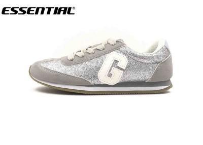 China Sport Fashion Ladies Casual Shoes Glitter PU Material For Summer Season for sale