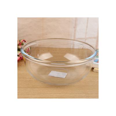 China Sustainable Pro Kitchen Modern Reusable Fruit Supply Clear Glass Salad Bowl for sale