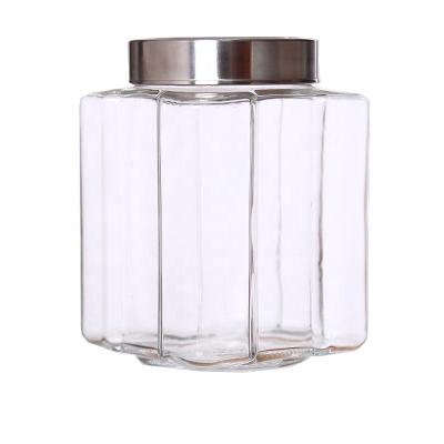 China High Borosilicate Glass Sustainable Glass Jar Kitchen Airtight Container With Bamboo Lid Storage for sale