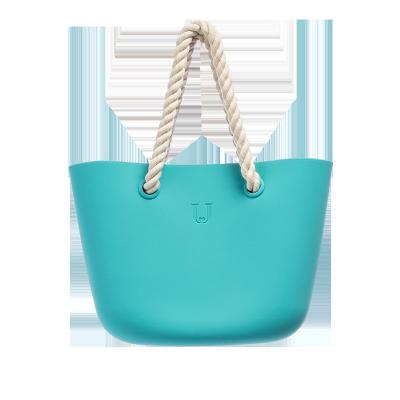 China Portable Reusable Casual Eco-friendly Silicone Female Beach Tote Bag Custom Made Eco-Friendly for sale