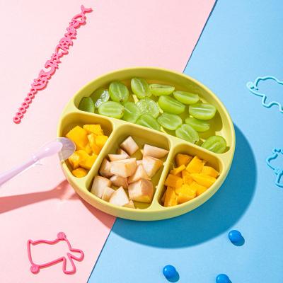 China Sustainable New Arrival Non-Toxic Strong Suction Bowl Eco-friendly Spoon Set Bib Baby Silicone Feeding Bowl And Dish for sale