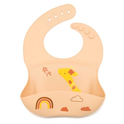 China Free Sample Wholesale Free Sample Viable Hotsale Customizable Baby Feeding Bib Children Waterproof Silicone Bib for sale