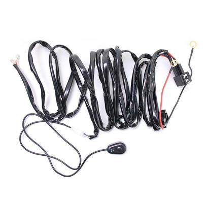 China Hot Sale 40A 12V Light Bar Wiring Power Switch Relay Fuse Wiring Kit For LED Light Bar Offroad Auto Parts for sale