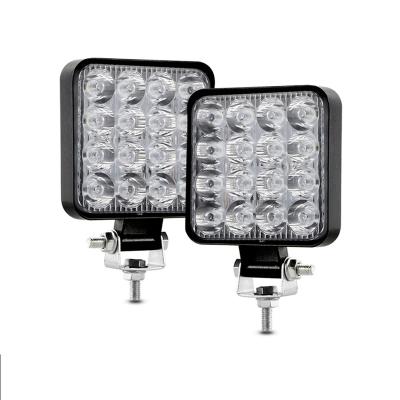 China Hot Selling Die Casting Aluminum Housing Led Work Lights 48w 12v For Factory Manufacture Sales Offroad Auto Truck Top Waterproof Accessories for sale