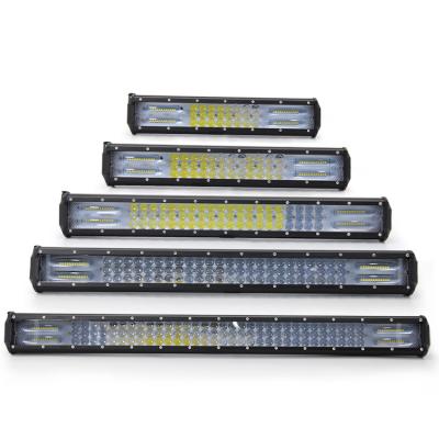 China Pickup Truck /SUV/4x15 Car LED Lights Off-Road Vehicle Roof Lights 4D Lens Two Color Car Truck Light Bar for sale