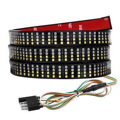 China Hot sale 2022 turn 60 inch two red and white color led taillight tail strip car taillight modification for sale