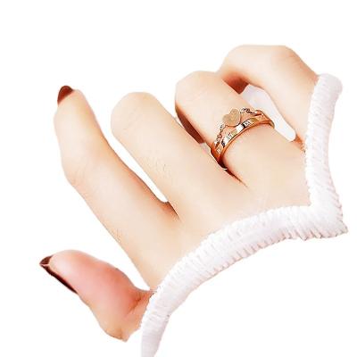 China New FASHIONABLE titanium gold soft ring of Japanese South Korea hair love ornaments and pink titanium steel girls personality for sale