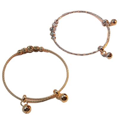 China New TRENDY Double Bell Opening Adjustable Bracelet Female Southeast Amazon Wire Copper Plated for sale