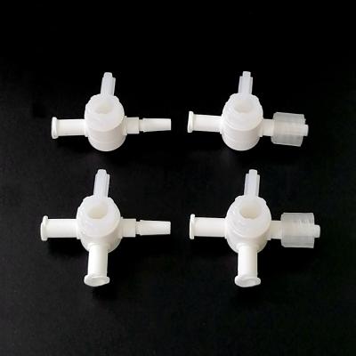 China General Medical Plastic Female / Male Luer Stopcock Valve With One Way Three Ways For Water for sale