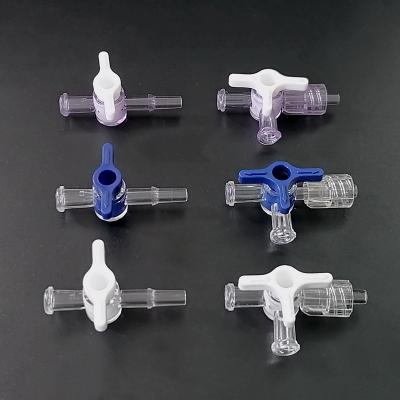 China Assay Different Color PC One Way Plastic Luer Stopcock Valve for sale