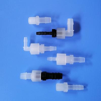 China Plastic Male Assay 90 Degree Elbow NPT Thread To Barb Hose Connect Female Threaded Pipe Fittings for sale