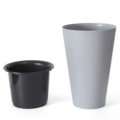 China Eco - Friendly Plastic Flower Pot With Pot Inner Self Watering Large Plastic Planter Pots for sale