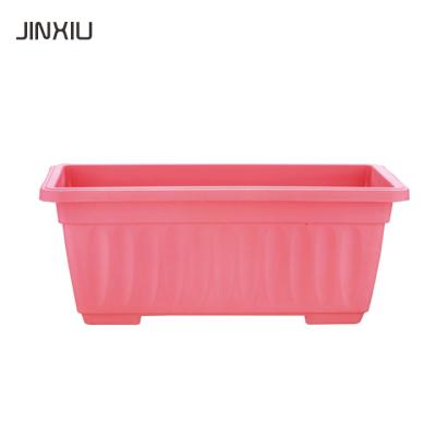 China Classic Plastic Square Flower Pots With Underpots Dish Garden Pots for sale