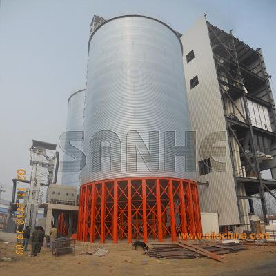 China vertical hot galvanized steel plate made corn storage silo for sale for sale