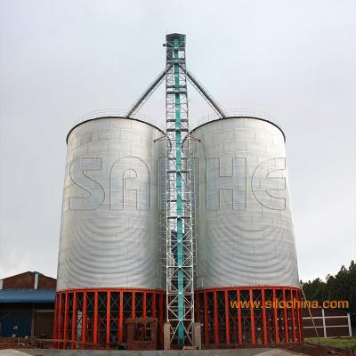 China Hopper Corn Storage Silo for vertical storage assembly at site for sale