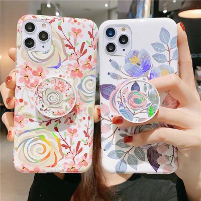 China Dirt-resistant Fashion Phone Case With Stand Holder IMD Mobile Cell Phone Cases For iPhone XS XR 12 Pro Max Case for sale