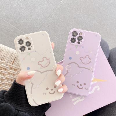 China Cute Bear Anti-fall Phone Cases Shockproof Soft Cover for iphone 7/8 plus XR XS phone cases for iphone 12 pro max for sale