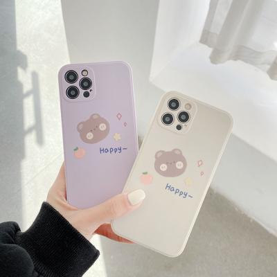 China Dirt-resistant cute bear shockproof soft phone case cover for iphone 7/8 plus XR XS phone cases for iphone 11 pro max for sale