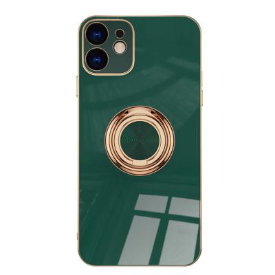 China Luxury Anti-drop Phone Case For Google Pixel 5a Phone Cases With Magnetic Ring Holder TPU Plating for sale