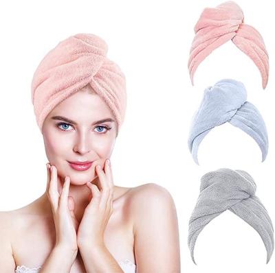 China QUICK DRY Custom Logo Water Absorbent Strong Quick Dry Cheap Price Microfiber Towel For Hair Turban for sale