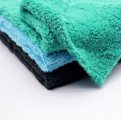 China Disposable Custom Cloth Twisted Weight Car Wash Loop Microfiber Car Drying Towel for sale