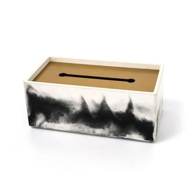 China Original handmade cement design luxury tissue box eco-friendly technology material with logo for sale