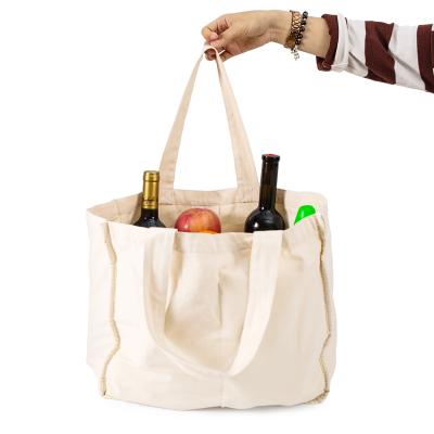 China Eco Friendly Shopping Bag Folding Inside Pocket Fruit Vegetable Tote Grocery Bags Organic Reusable Shopping Bag for sale