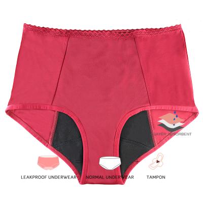 China Lynmiss antibacterial dropshipping heavy lady period panties organic menstrual reusable underwear for sale